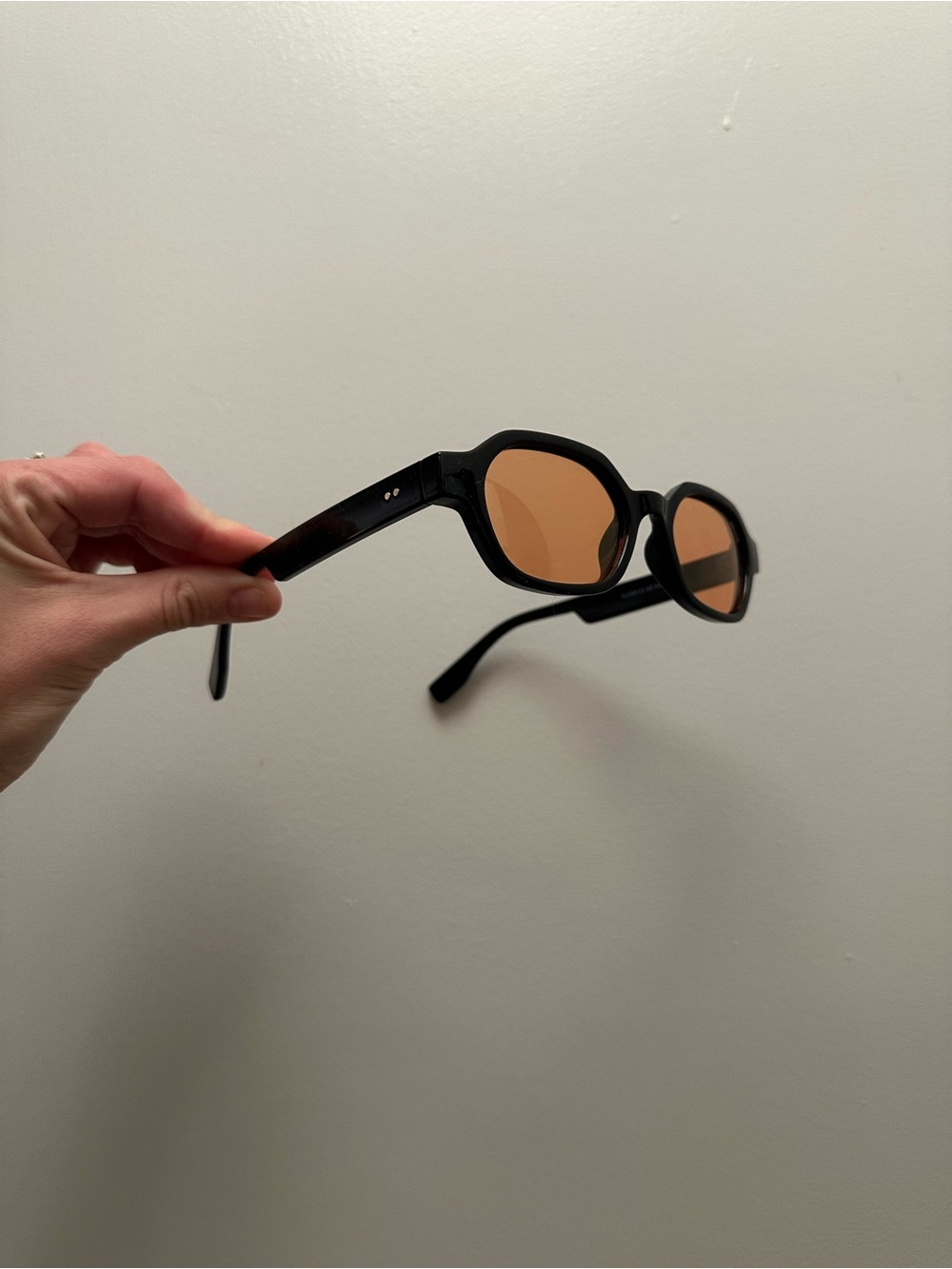 Sojos Eyewear Black Frame Sunglasses with Amber Lenses - Picture 2 of 7